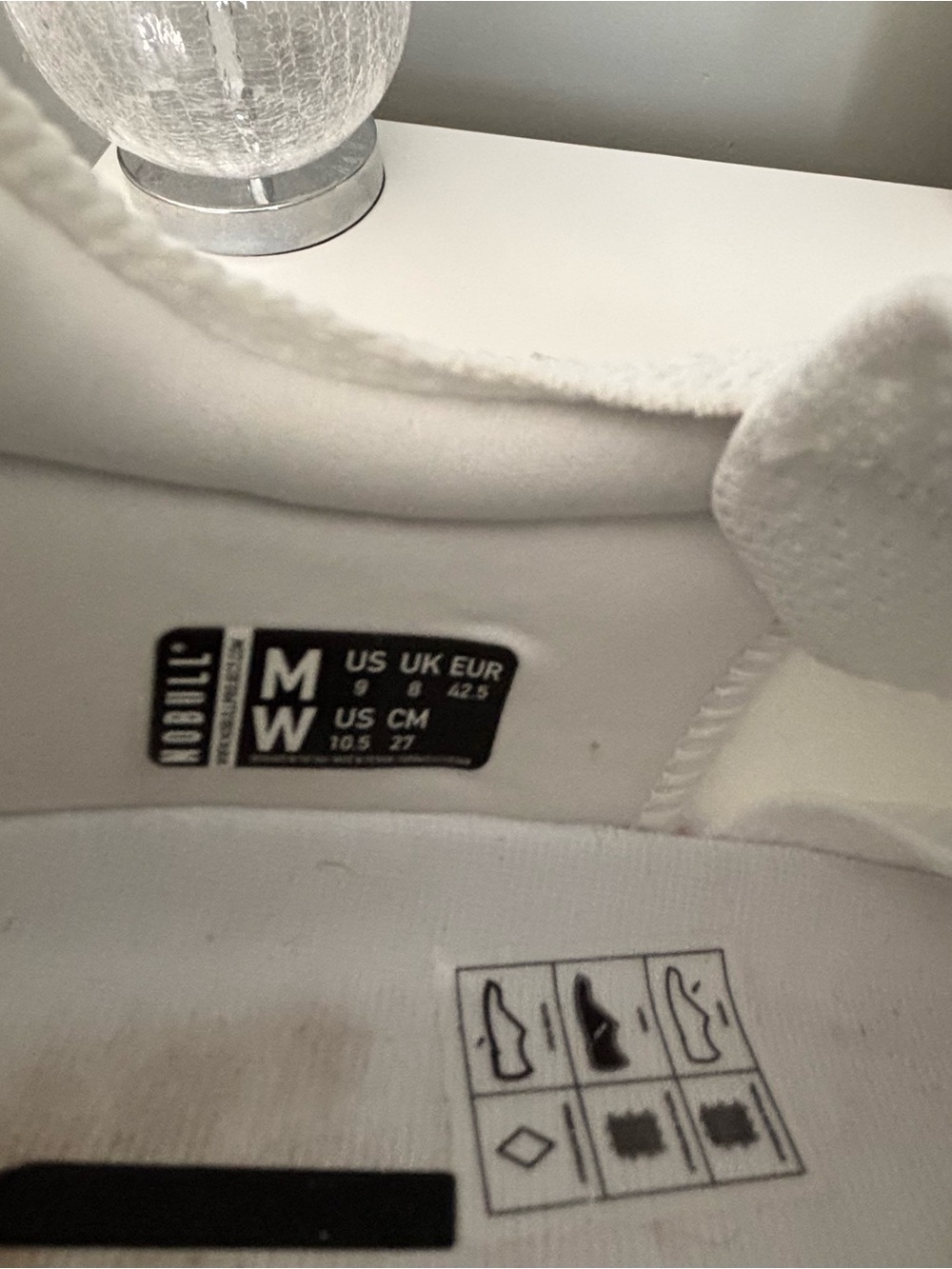 NOBULL Allday Knit Trainer White Gum Sole Sneakers Women’s 10.5 - Picture 7 of 8